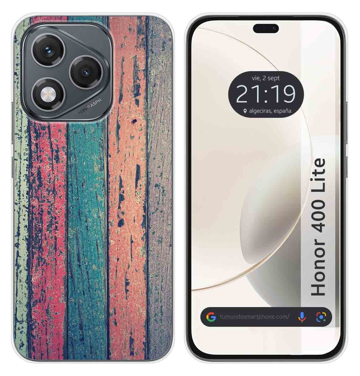 Custodia In Silicone Per Huawei Honor 400 Lite 5G Design Legno 10 Disegni