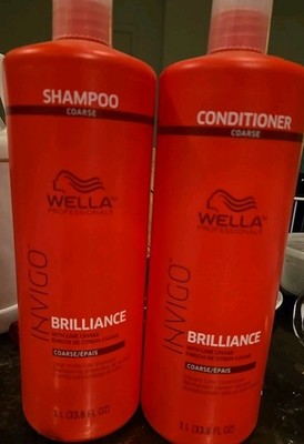 Wella Invigo Brilliance Shampoo Conditioner 33oz Duo  For Coarse Hair