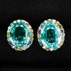 ROSE GOLD STUD EARRINGS MINT GREEN PARAIBA TOURMALINE 7.90CT 925 STERLING SILVER