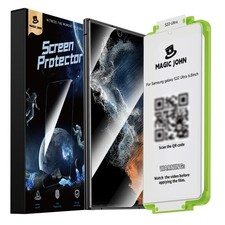 Magic John 2 Pack For Samsung Galaxy S22 Ultra Screen Protector Pet Film Not