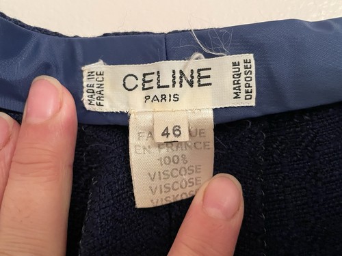Celine Paris Vintage Navy Blue Women’s Pants, In Great Condition. Size 46 EUR - Picture 5 of 11