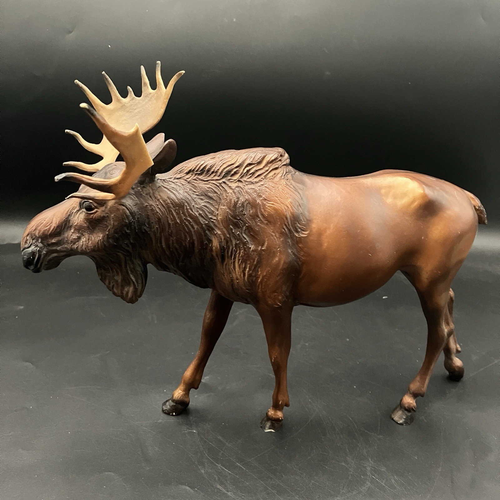 Vintage Breyer Bull Moose #79 12” Wildlife Model 1970s–80s Broken Antler Read