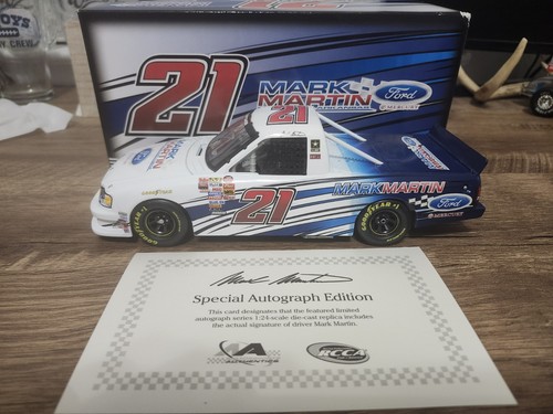 RAR Autogramm 2007 Mark Martin #21 Mark Martin Ford F-150 1/24 Die Cast