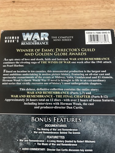 Herman Wouk's War and Remembrance: The Complete Epic Mini-Series DVD Set - Picture 6 of 17