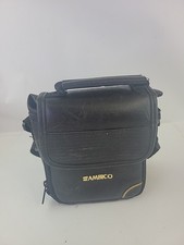 Vintage Ambico Classic Black Padded Camera Bag Case with Shoulder Strap 6" x 6"