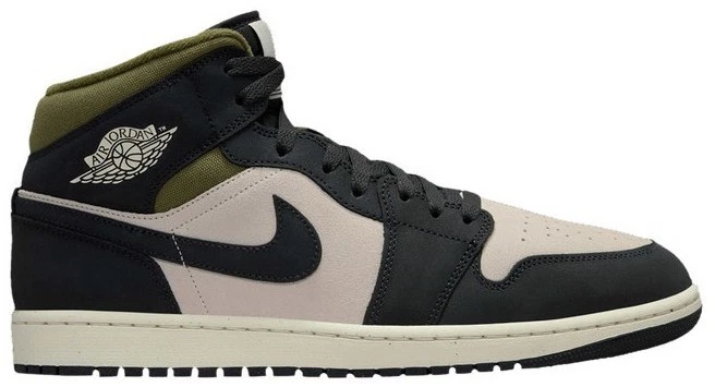 Jordan 1 Mid Off Noir Medium Olive