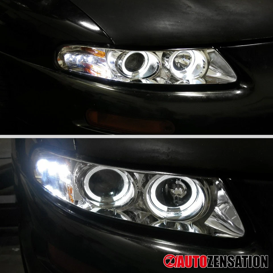 Fit 1997-2000 Dodge Avenger Chrysler Sebring LED Halo Projector Headlights Lamps - Imagem 2 de 4