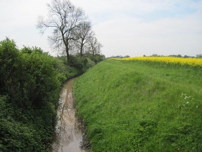 Foto A3 Cotness Abfluss Süden in Richtung Fluss Ouse Little Reedness Ever c2009