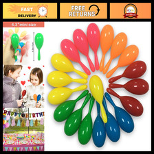Colorful Mini Maracas for Kids - Baby Fiesta Party Favors, Plastic Shakers, Fun