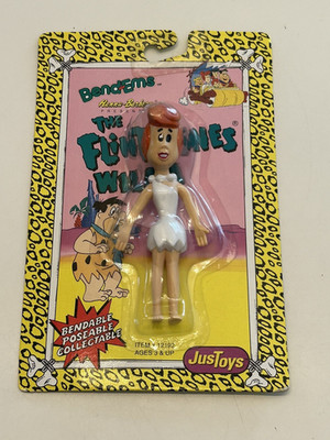 Vintage 1991 JusToys Bend-Ems Hanna-Barbera The Flintstones Wilma Sealed NOS