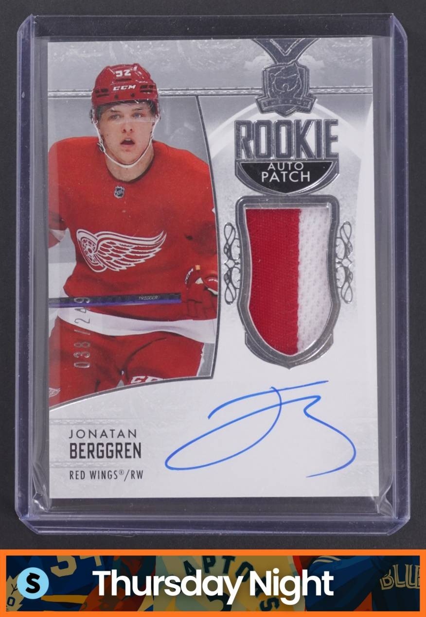 2022 UPPER DECK THE CUP #179 JONATAN BERGGREN RC ROOKIE PATCH AUTO /249