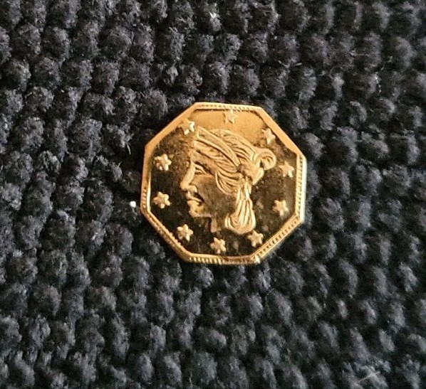 1850 California Gold Coin Octagon Liberty Head 