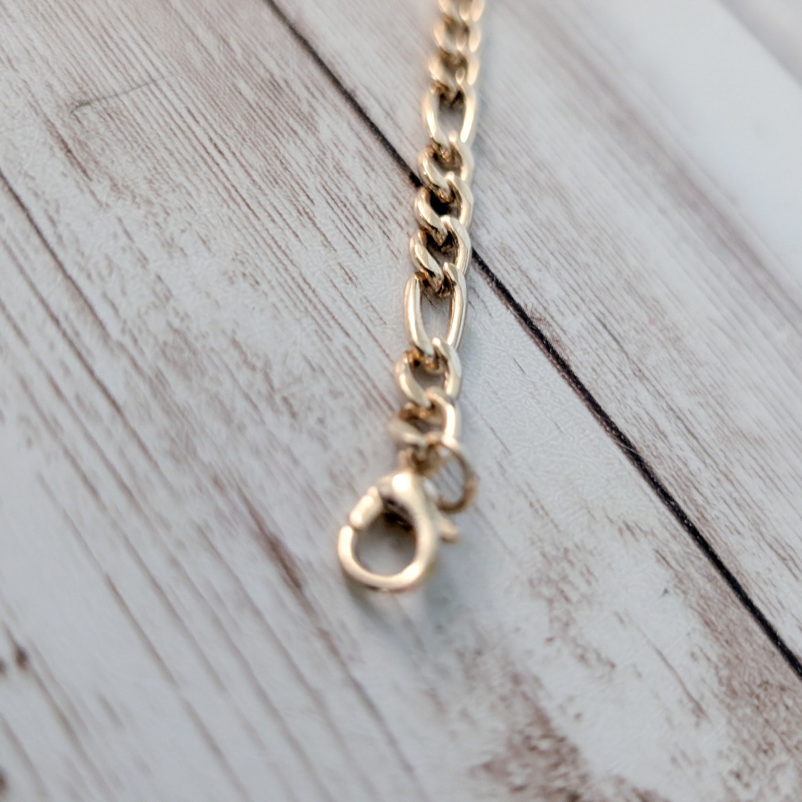 Large Bracelet or Anklet - 8" - 10.5" Gold Tone Link