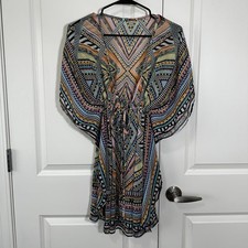 Jessica Simpson Bathing Suit Cover-up Multicolor Vacation Summer Beachwear S/M
