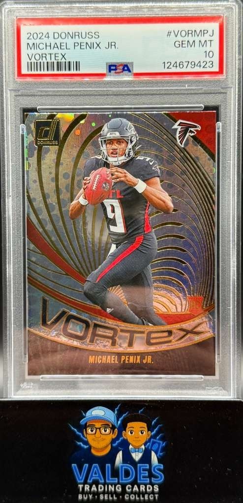 Michael Penix Jr. 2024 Donruss Vortex PSA 10 GEM MINT Falcons 🔥