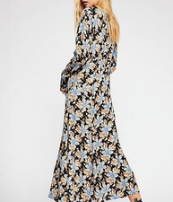Free People NWT Size XS Gorgeous Floral Midi Dress Size 2 NEW