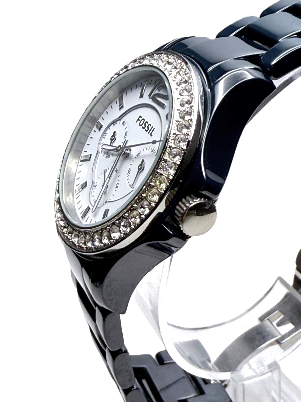 FOSSIL RILEY CE1045 MULTI-FUNCTION BLUE CERAMIC B… - image 12