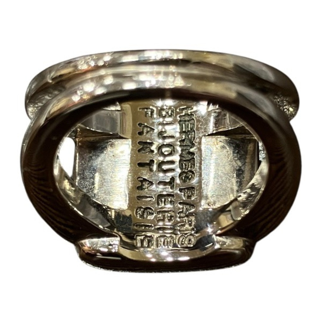 HERMES Corozo Sellier Ring Silver/Shell JP10 US5.… - image 3