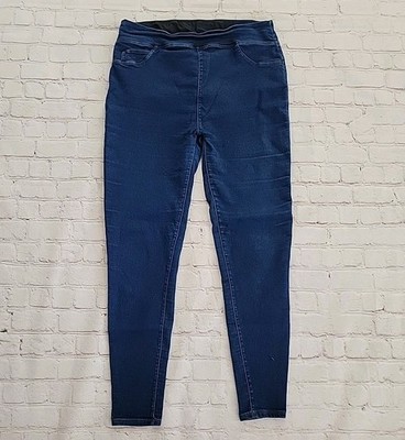 ASSETS by SPANX Women's Size 1X Shaping Jean Leggings Mesh Lined Dark Wash 