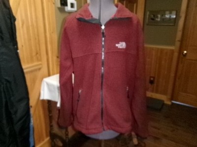 The North Face Men's S Burgundy Fleece Zip Up Polartec jacket Sm