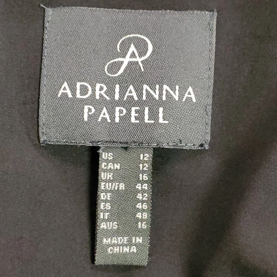 Adrianna Papell Womens Crepe Overlay Wide Leg Jumpsuit Size 12 Event Occasion - Image 4 of 4