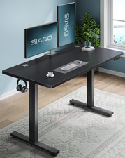 SIAGO Electric Standing Desk Adjustable - 48 X 24 Inch Sit Stand up Desk with Ca