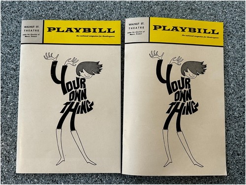 1969 Walnut St Theatre Playbills Your Own Thing Philadelphia PA - Foto 1 di 8