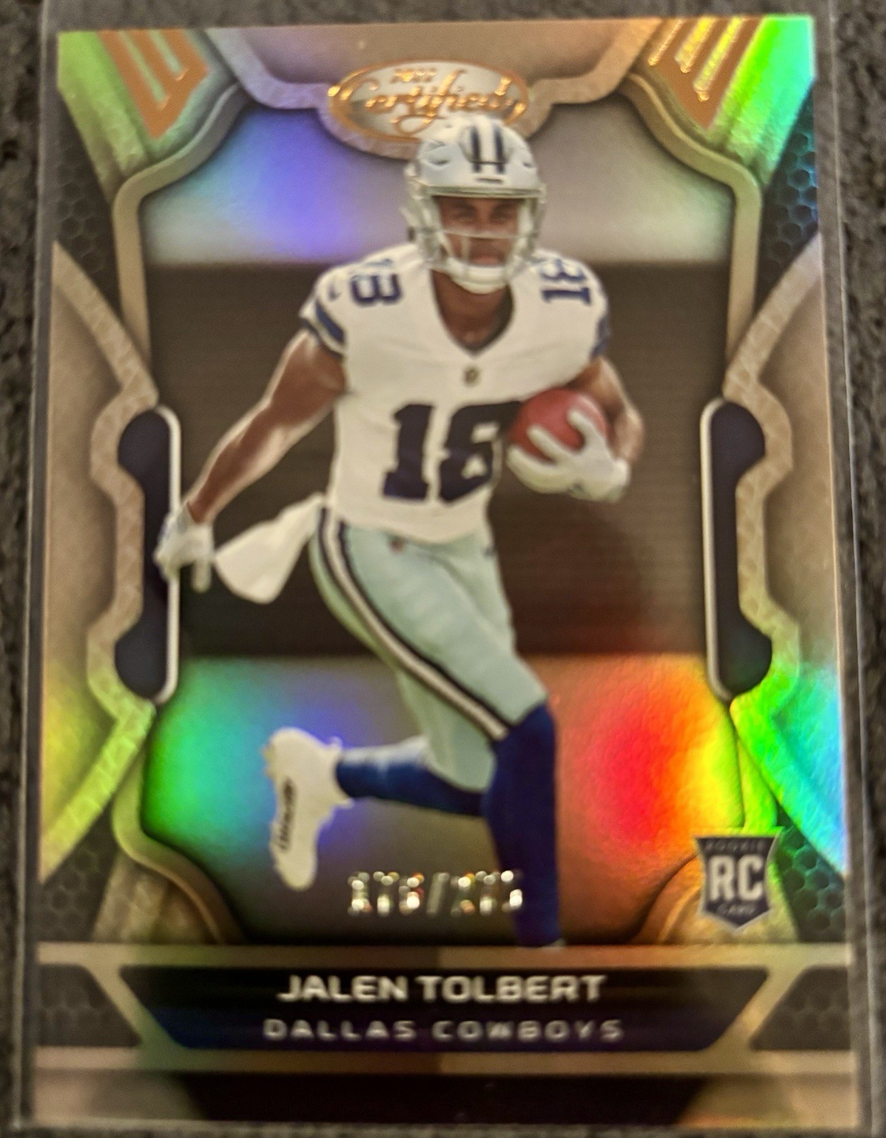 Jalen Tolbert Panini Certified #130 Mirror Gold Fotl