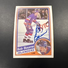 Vintage Hockey Signed Card Autograph Bob Bourne