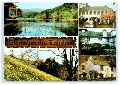 Wordsworths Lakeland Scenic Views Rydal Grasmere Hawkshead England Postcard