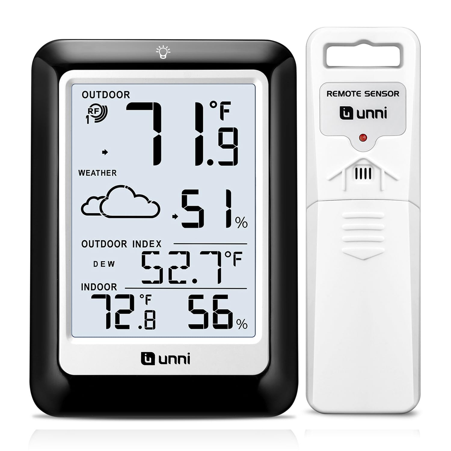 Indoor Outdoor Thermometer Hygrometer Wireless Weather Stati