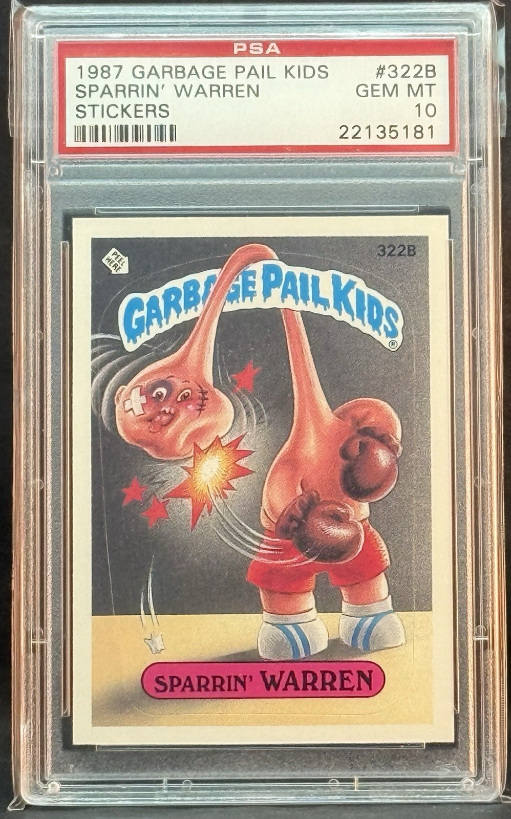 1987 GARBAGE PAIL KIDS SERIES 8 #322B SPARRIN WARREN PSA 10 GEM MINT