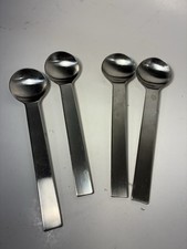 4 Soup Table spoons GS Gourmet Settings Pure Stainless Steel Sleek Modern 18/10