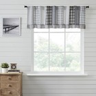 Farmhouse 19"x72" Valance Black Rod Pocket Kitchen Window Curtains VHC Brands