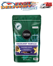 Zavida Whole Bean Coffee Hazelnut Vanilla 32 oz Fresh Premium Roast 14.75 per pound