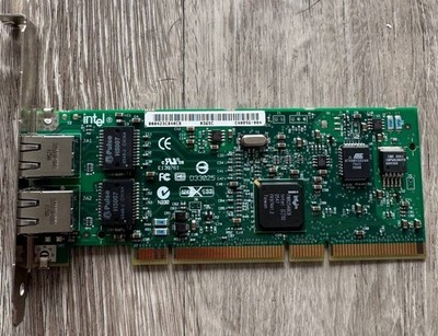 Intel PRO/1000 Dual Port Gigabit PCI Network Adapter Card RJ45