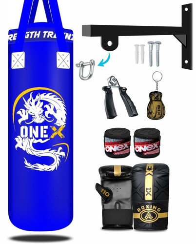 Junior Punch Bag 3ft Heavy Duty Boxing Bags Filled Martial Arts Training Gym Set - Picture 24 of 27