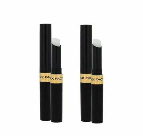 2 x New Max Factor Lipfinity clear topcoat top coat lips lipstick gloss - Zdjęcie 1 z 1