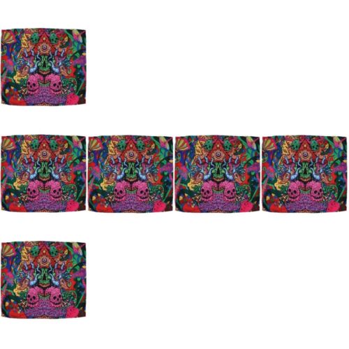 Set of 6 Polyester Tapestry Background Decor Party Accessories-