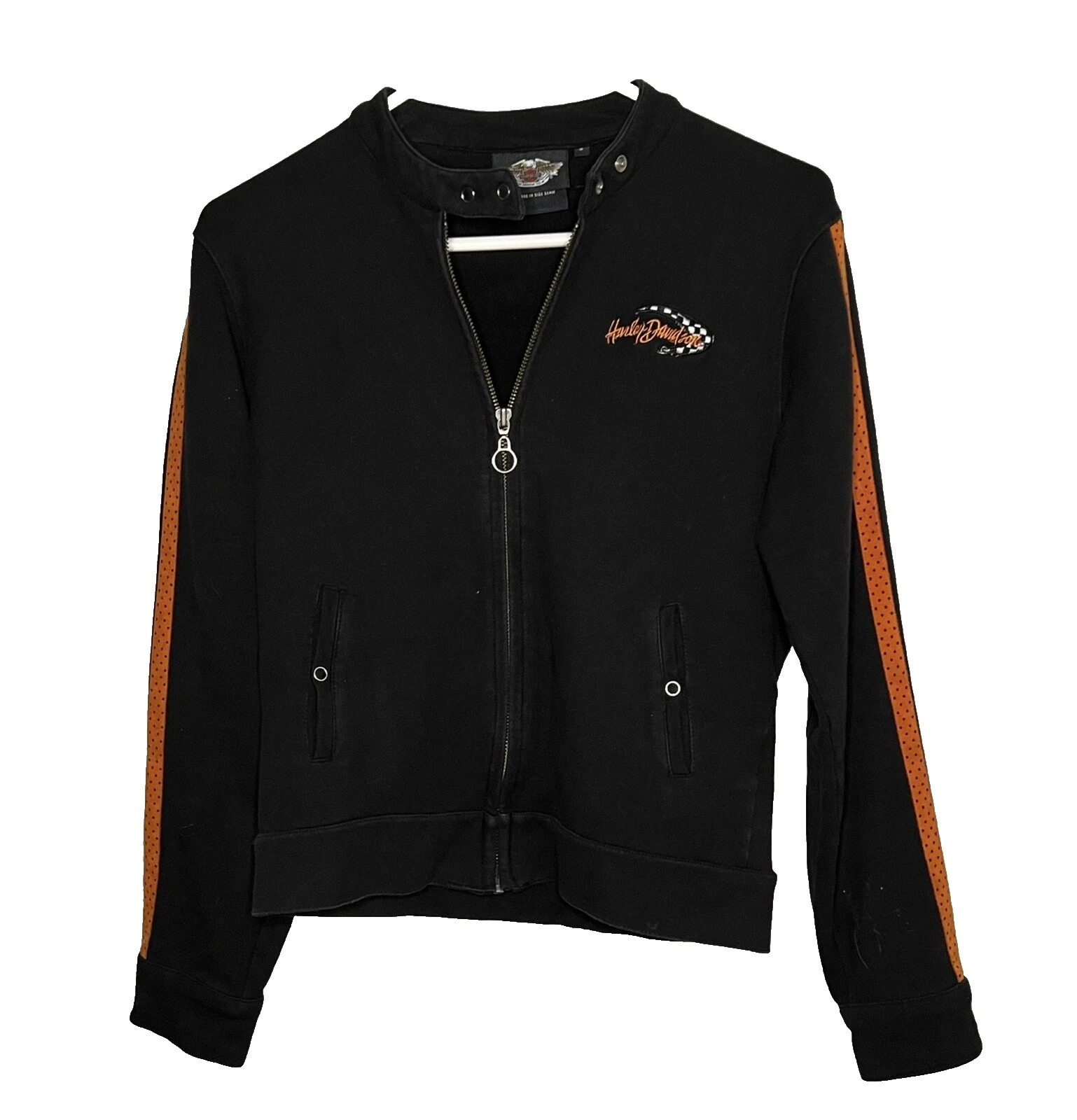 Harley-Davidson Black Striped Hoodies & Sweatshirts for Women