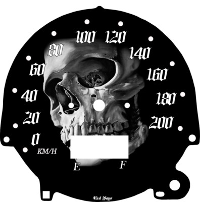 Suzuki VL1500 Intruder LC, 99-06 Custom Face plate (MPH or KM/H) Skull II