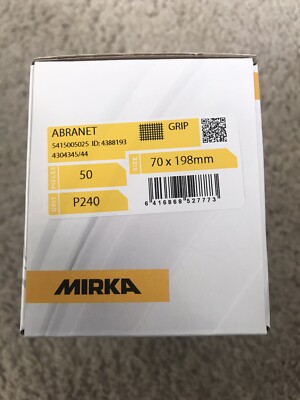 MIRKA Abranet P240 70 x 198 mm 2 Kartons à 50 Streifen Körnung Klett