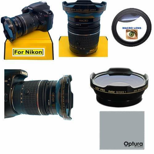 52MM HD3 8K WIDE ANGLE LENS + MACRO LENS FOR NIKON D40 D50 D60 D70 D80