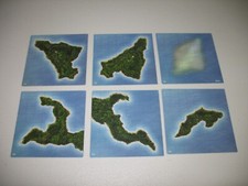  Axis Allies War at Sea The 6 Island Cards 1A-6A and 1B-6B Gently Used 