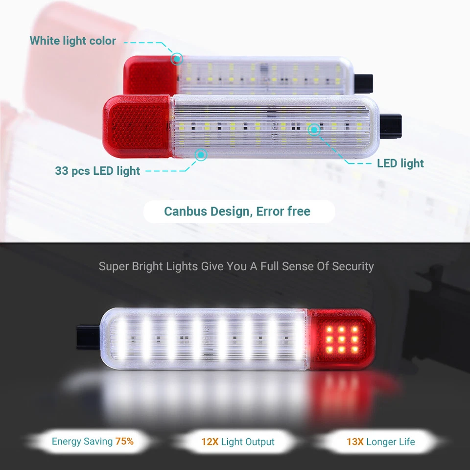 Lámpara de luz LED de cortesía para puerta para Chevy Silverado Suburban Tahoe GMC Sierra Yukon Foto 3 de 4
