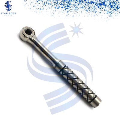 2 Pcs. Dental Ratchet Wrench 4.0mm Square Driver Hex Dental Implant Instruments