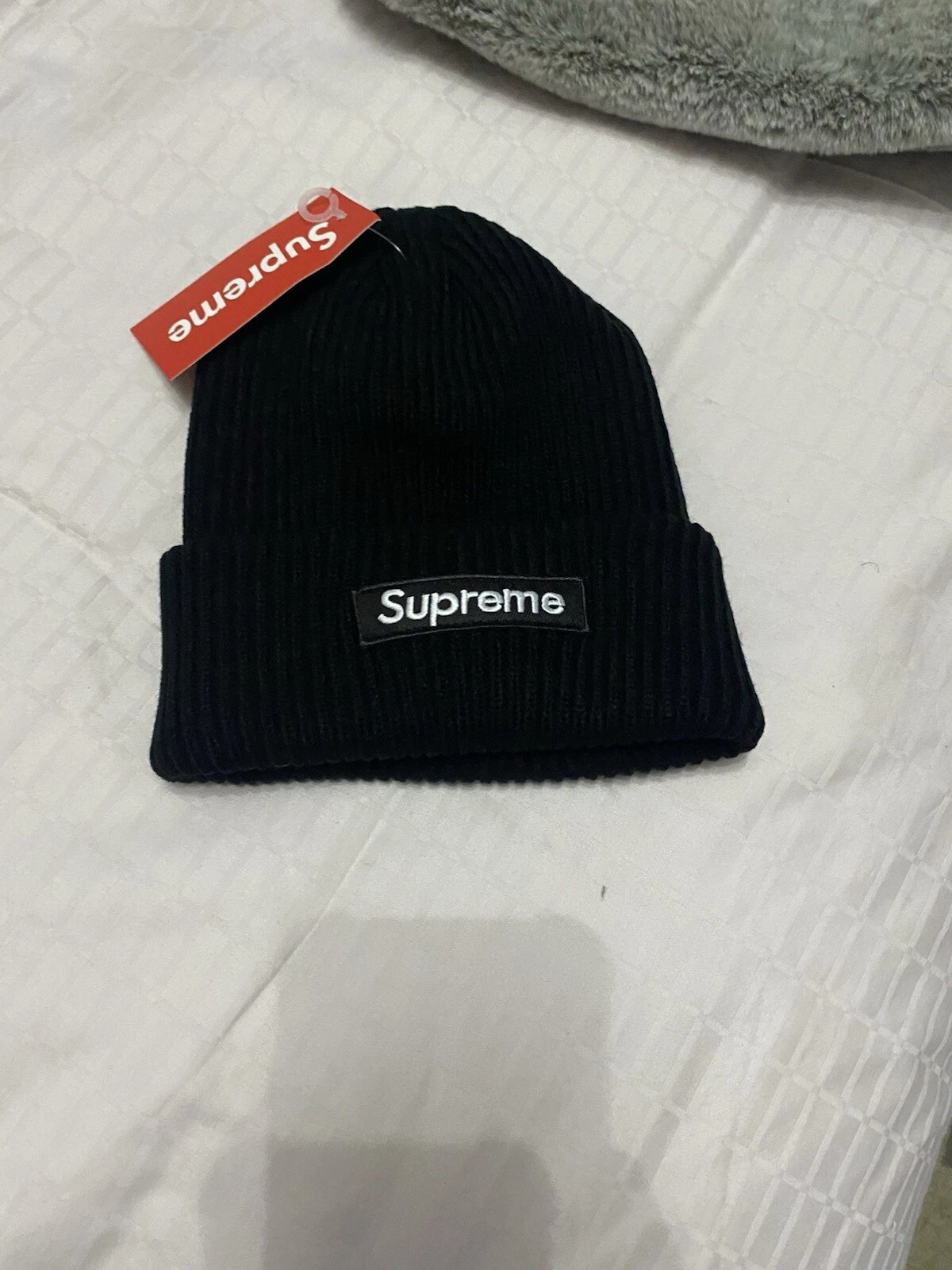 Bonnet noir logo Supreme Box   Taille unique   Neuf