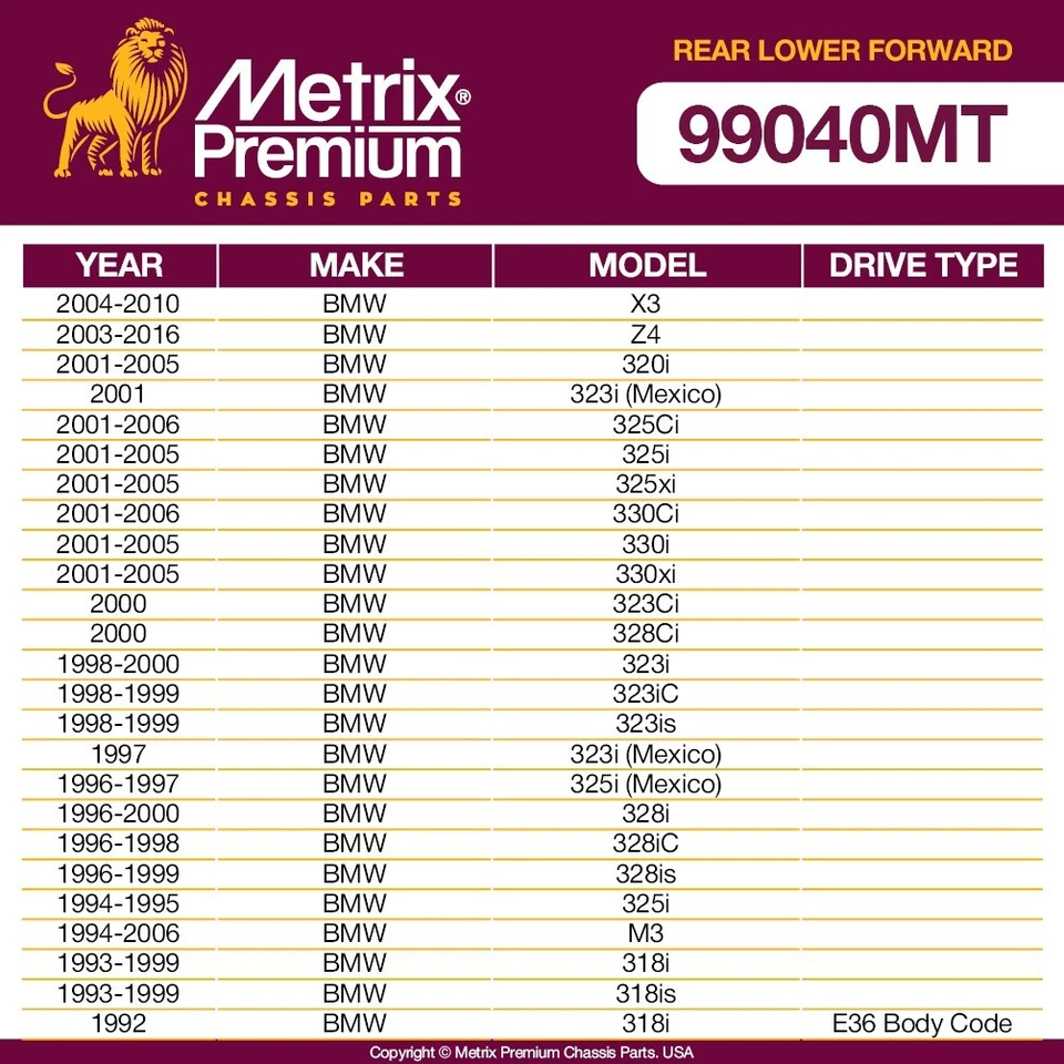 Brazos de control inferiores traseros para BMW X3 2004-2010 2003-2016 Z4 1992-2006 Serie 3 M3 Foto 2 de 4