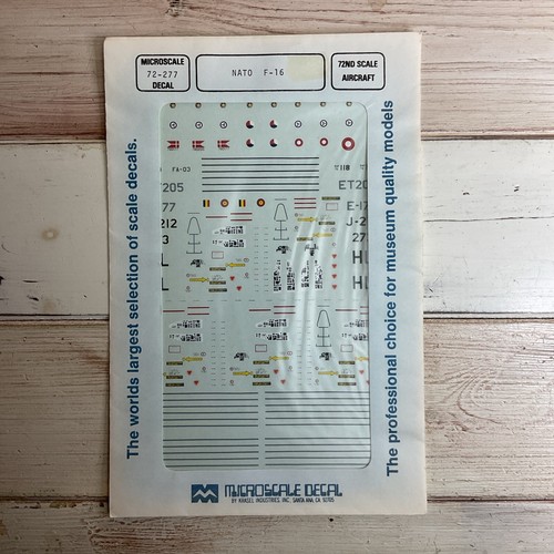MicroScale Decal, #72-277, NATO F-16, 1:72, New