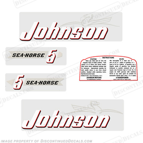 Fits Johnson 1952 5hp Decals - Style A - Picture 1 of 1